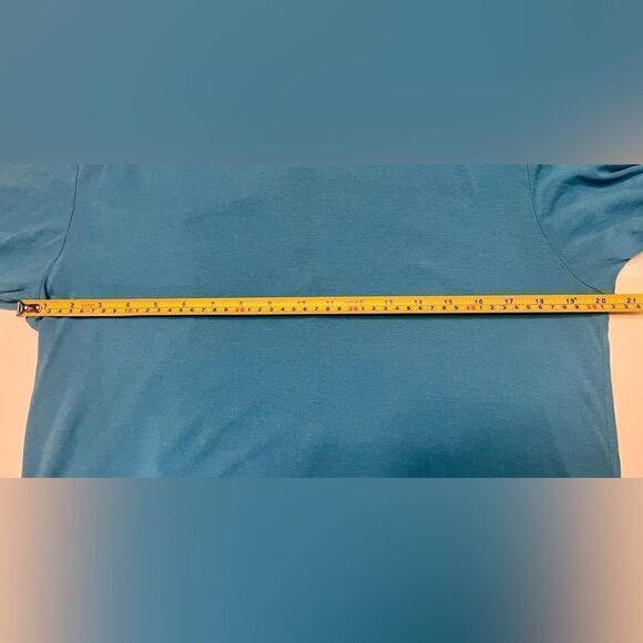COS Top Size XL-L Blue 100% Cotton Short Sleeve - Picture 3 of 7